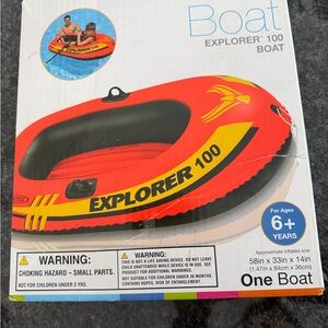 Intex Explorer 100 Kids Swim Boat - Red and Yellow